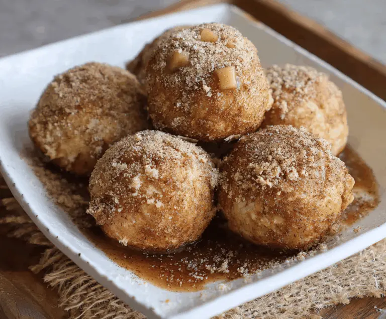 Delicious Air Fryer Apple Pie Bombs with flaky crust and cinnamon-spiced apple filling ready to serve