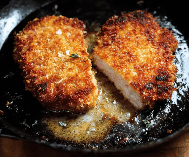 Golden Parmesan crusted pork chops served on a plate, crispy and flavorful, perfect for a delicious dinner.