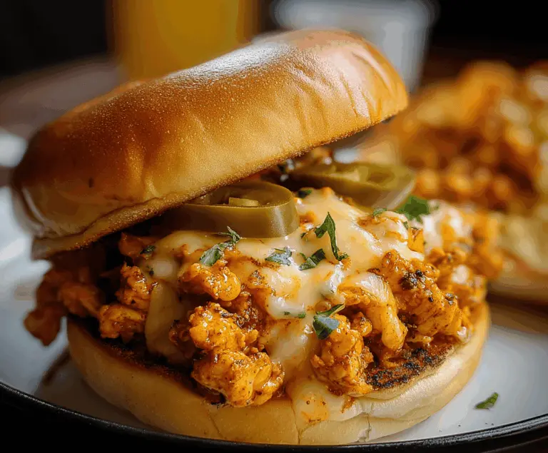 Spicy Cajun Chicken Sloppy Joes served on a bun with fresh toppings, ready to enjoy as a flavorful sandwich