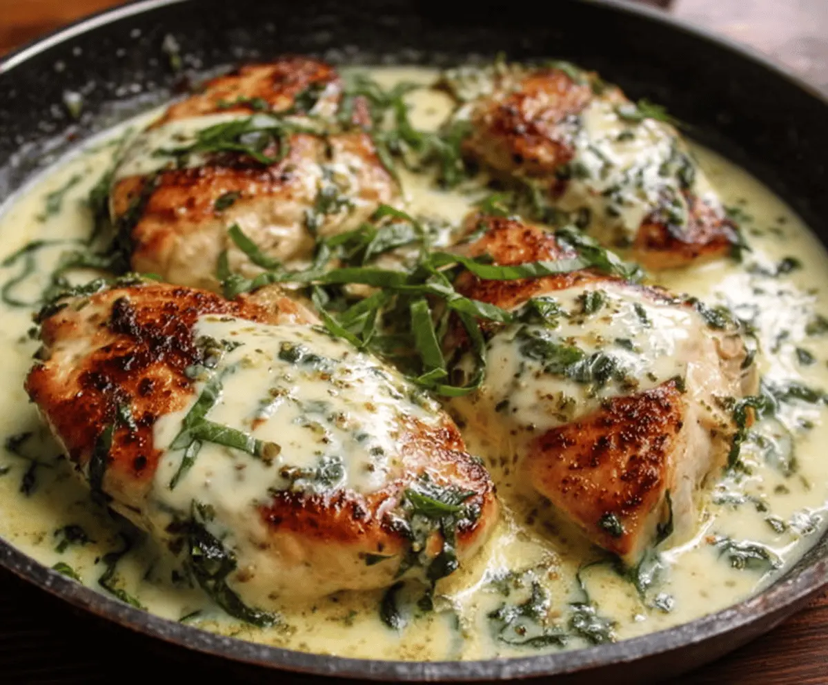 Creamy Basil Chicken Recipe