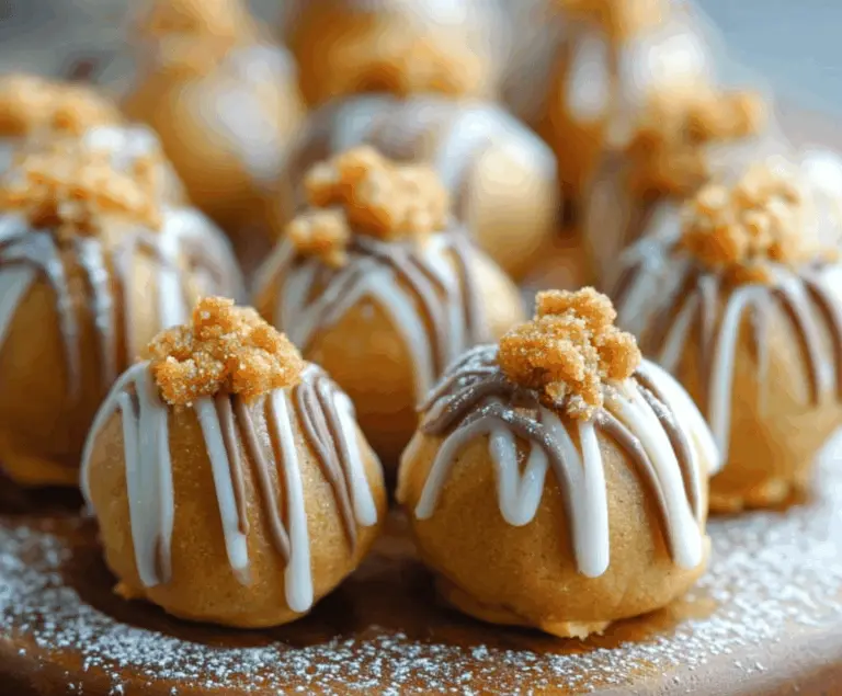 Delicious Pumpkin Cheesecake Truffles with a creamy, spiced pumpkin filling coated in chocolate.