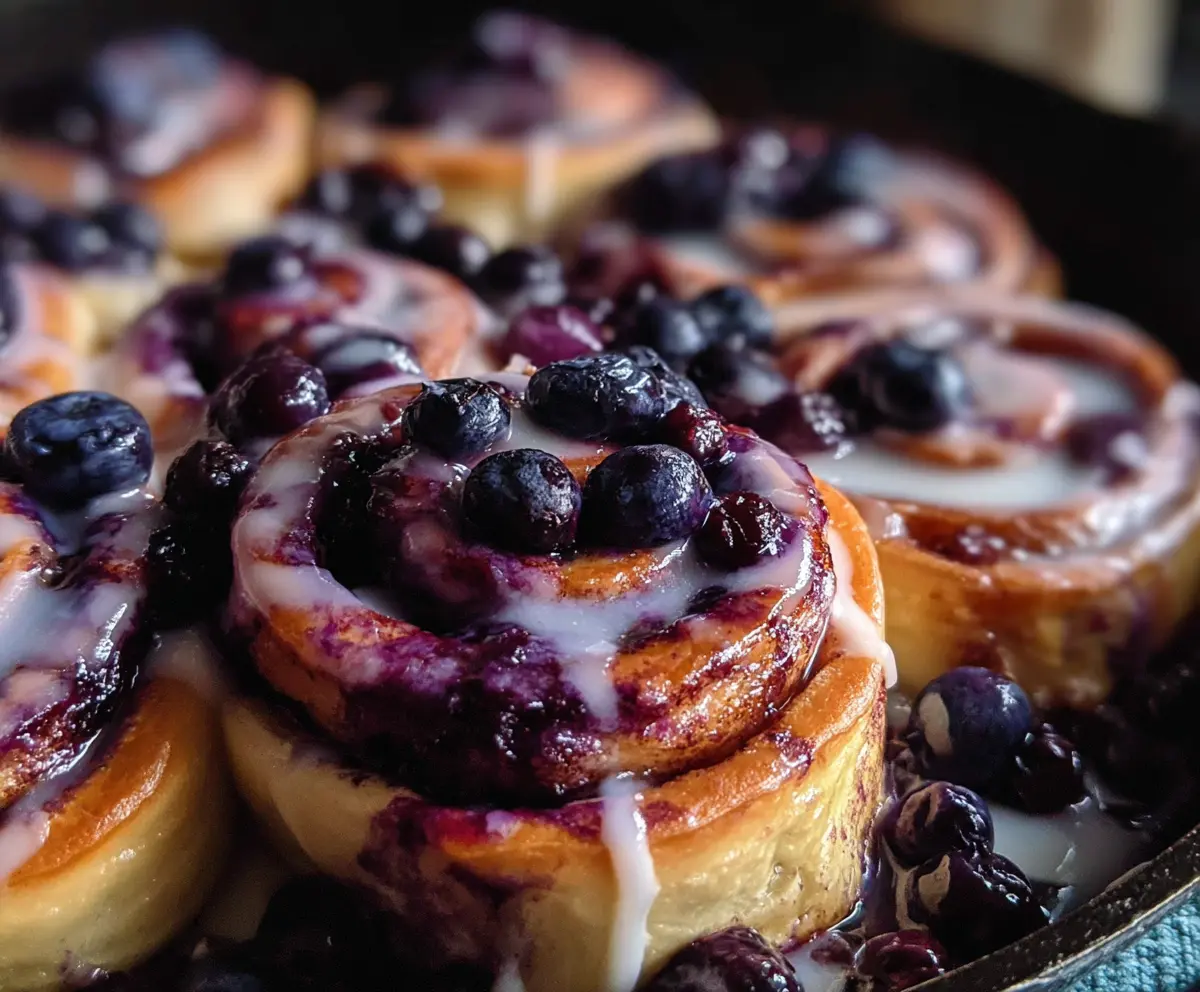 Easy Blueberry Cinnamon Rolls
