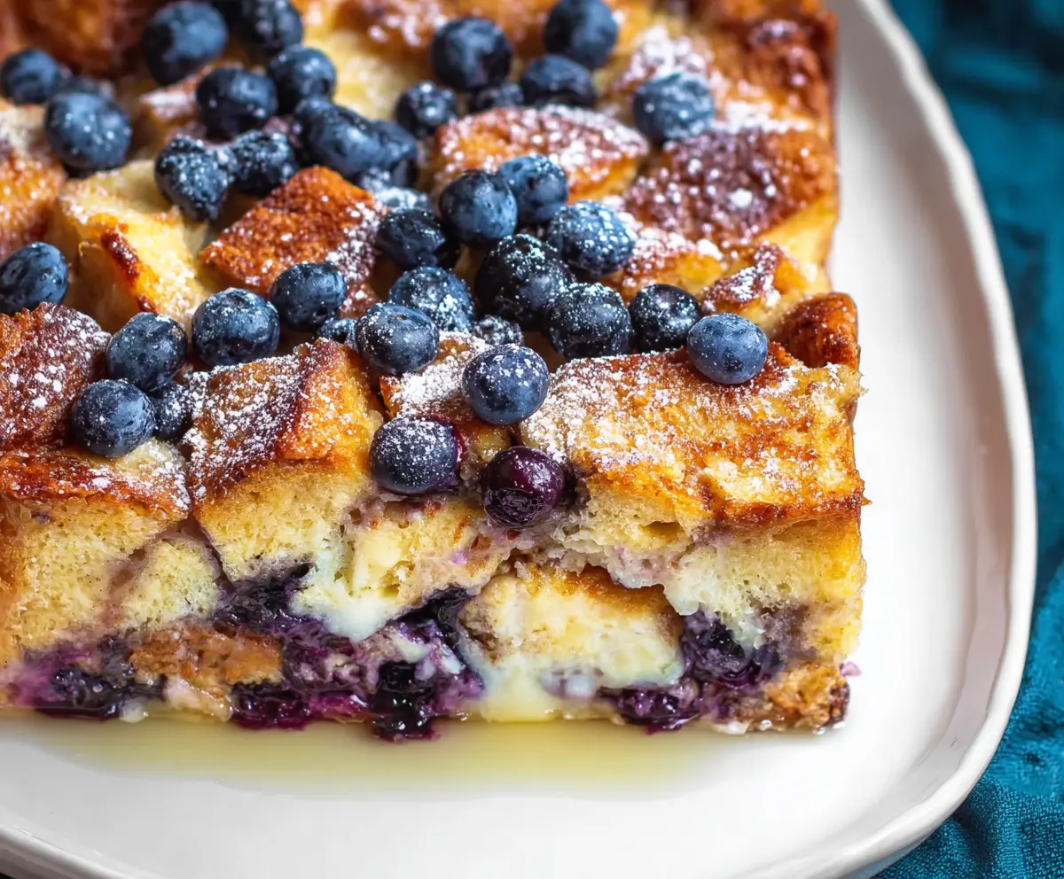 Easy Blueberry French Toast Casserole