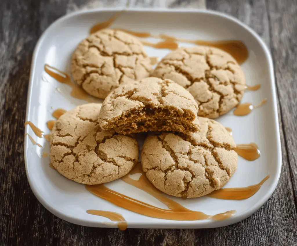 Delicious homemade Brown Sugar Maple Cookies with a glossy glaze and chewy texture.