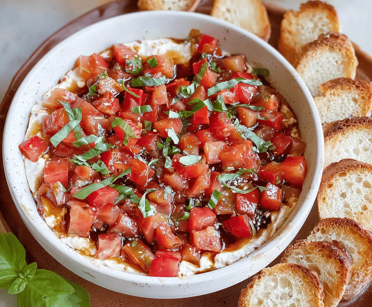 Easy Bruschetta Dip Recipe