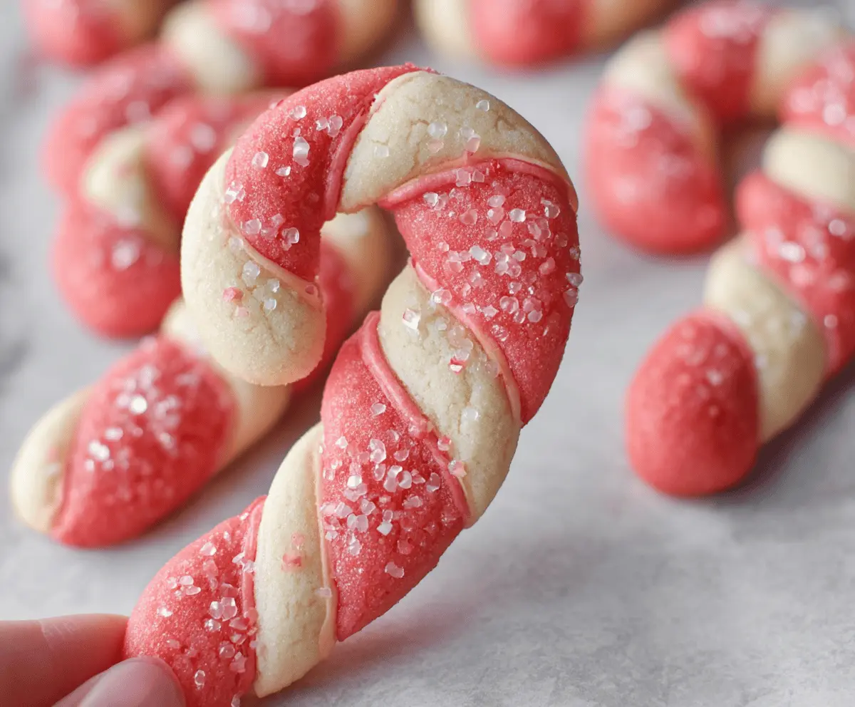 Easy Candy Cane Cookies Recipe