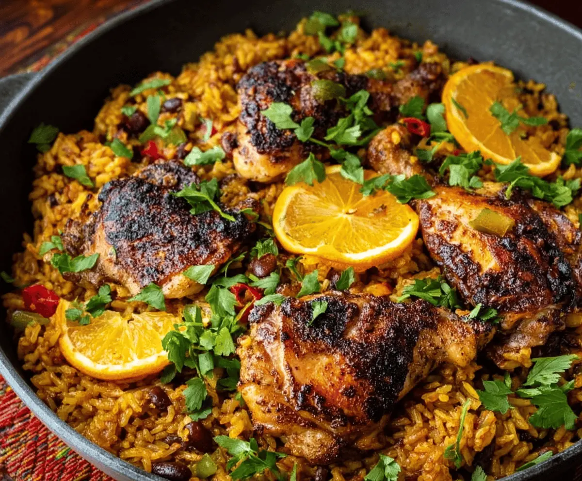 Easy Caribbean Chicken & Rice