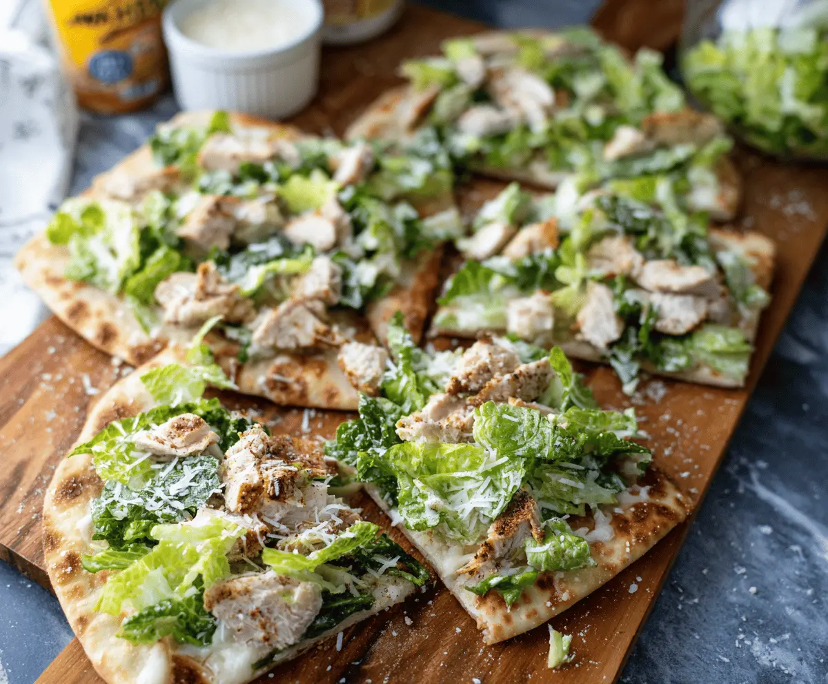 Easy Chicken Caesar Flatbread
