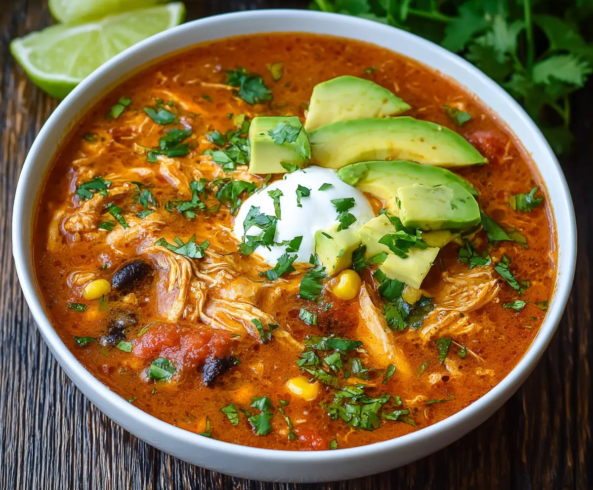 Easy Chicken Enchilada Soup Recipe