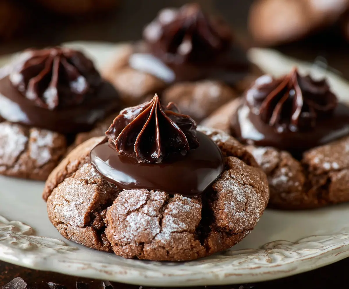 Easy Chocolate Blossom Cookies