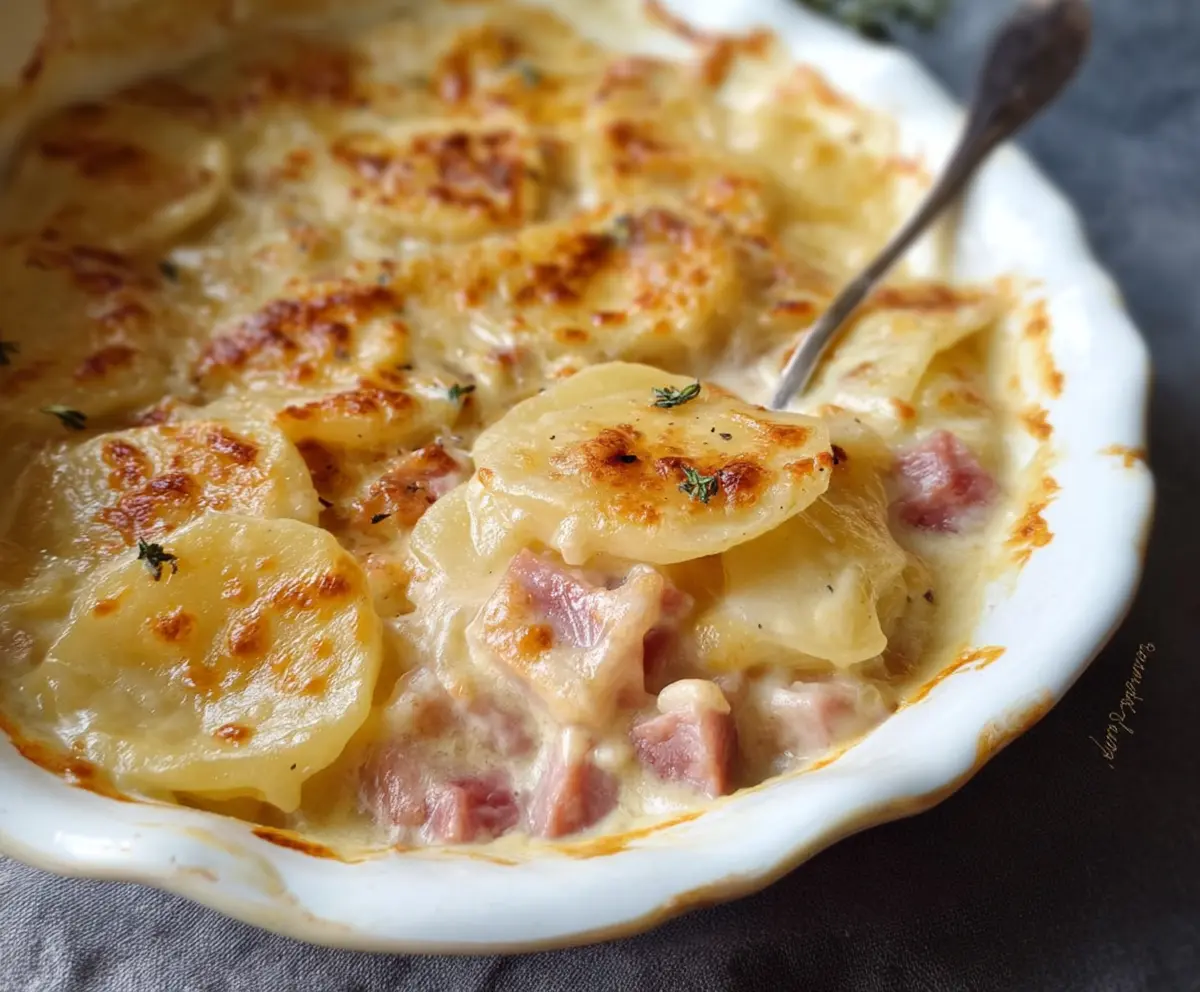 Classic Scalloped Potatoes with Ham