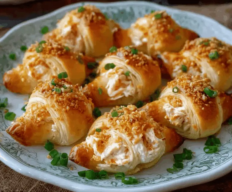 Delicious Crab Crescent Bites Delight featuring flaky crescent rolls filled with succulent crab meat and creamy cheese.