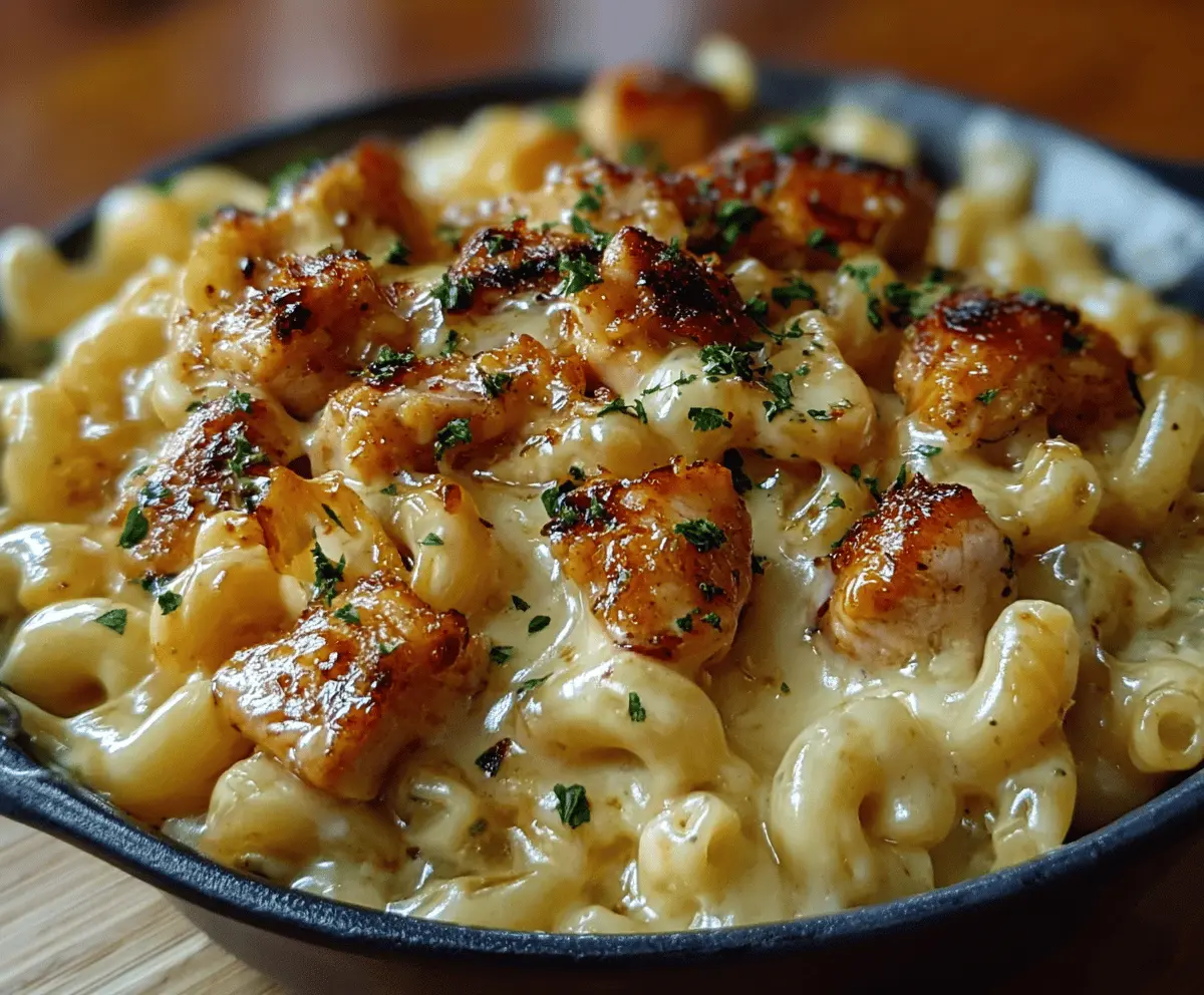Creamy Honey Pepper Chicken Mac & Cheese