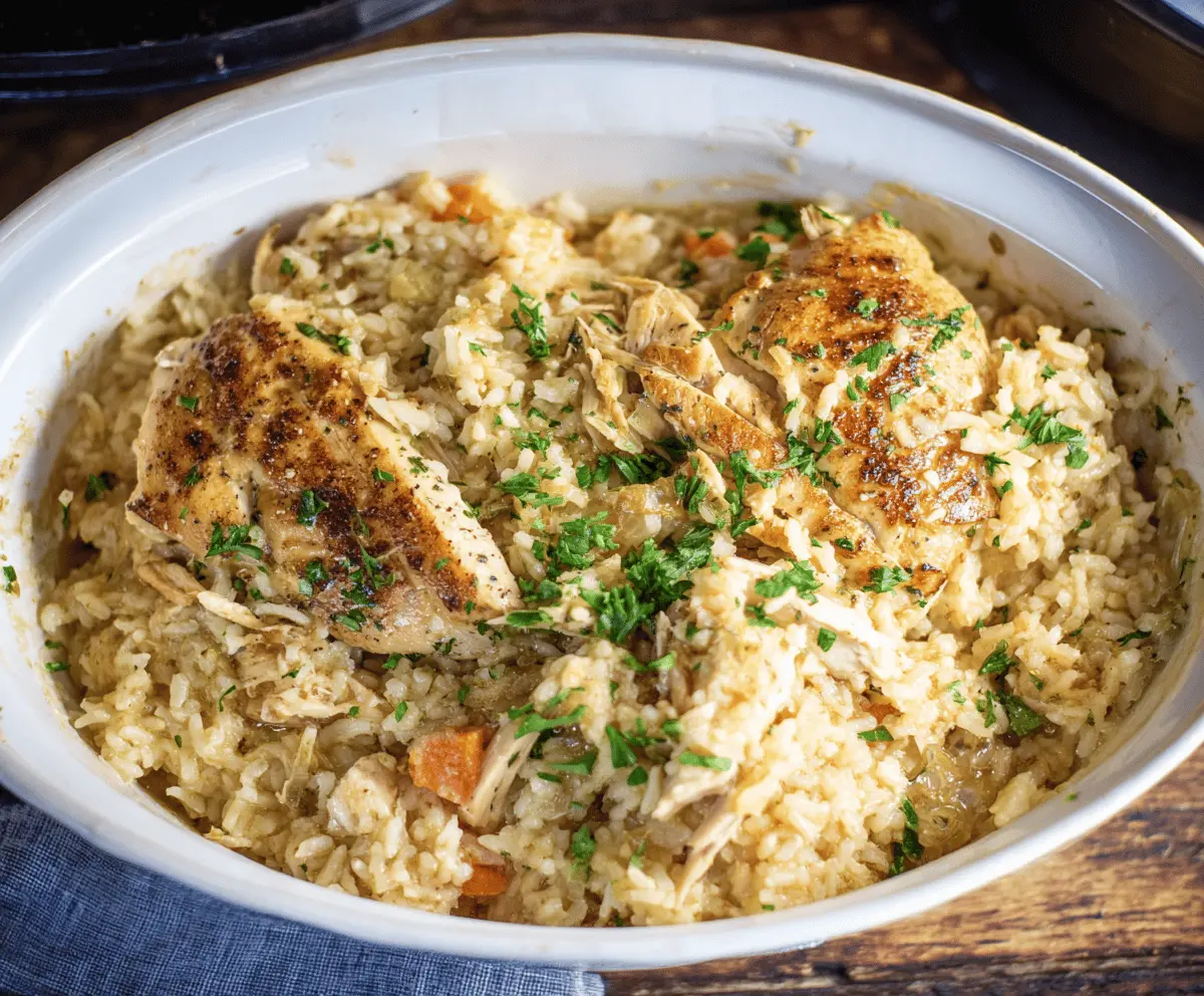 Easy Crock Pot Chicken and Rice