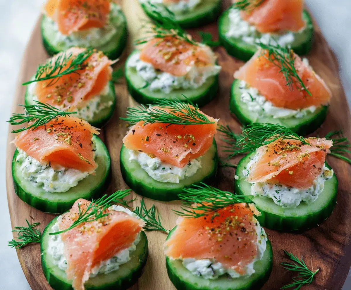 Easy Cucumber Smoked Salmon Bites