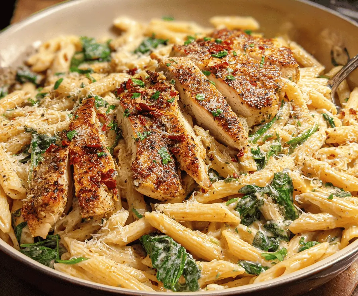 Garlic Parmesan Chicken Pasta Recipe