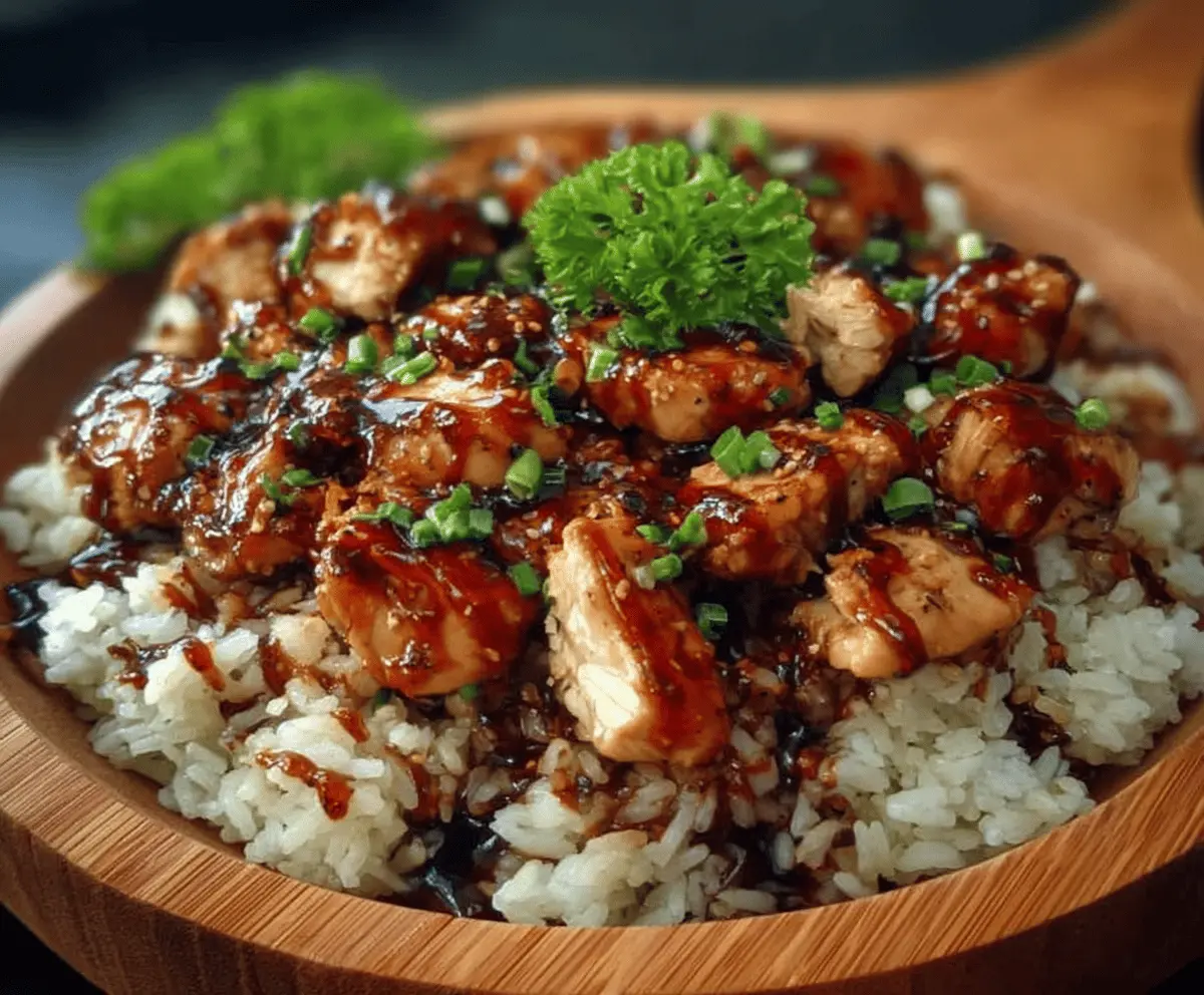 Easy Honey BBQ Chicken Rice Recipe