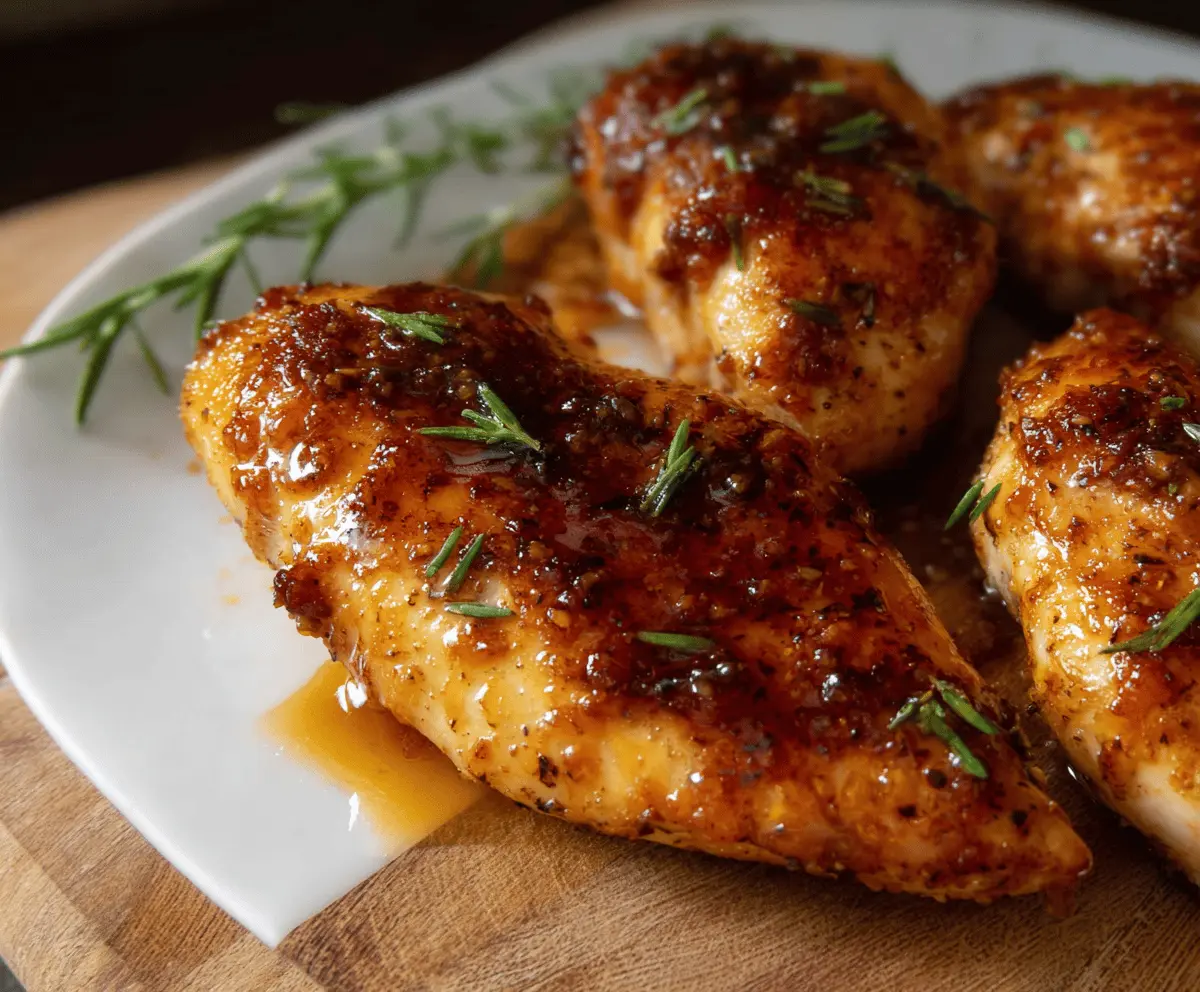 Hot Honey Baked Chicken Breasts