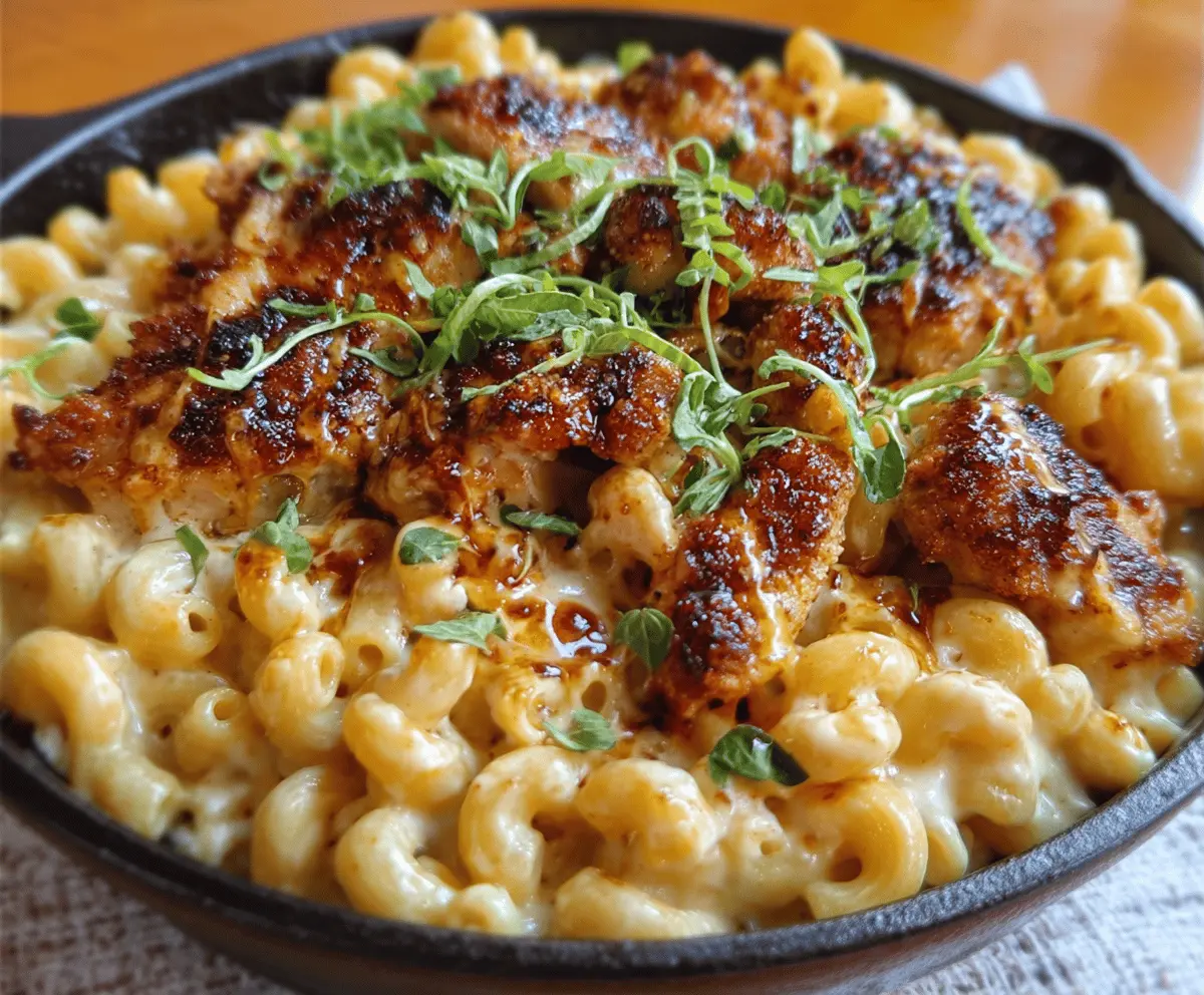 Hot Honey Chicken Mac Cheese