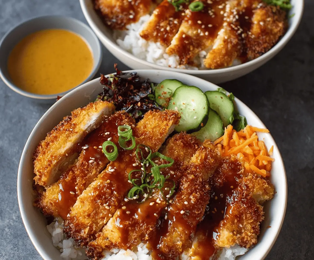 Japanese Katsu Bowls with Tonkatsu Sauce