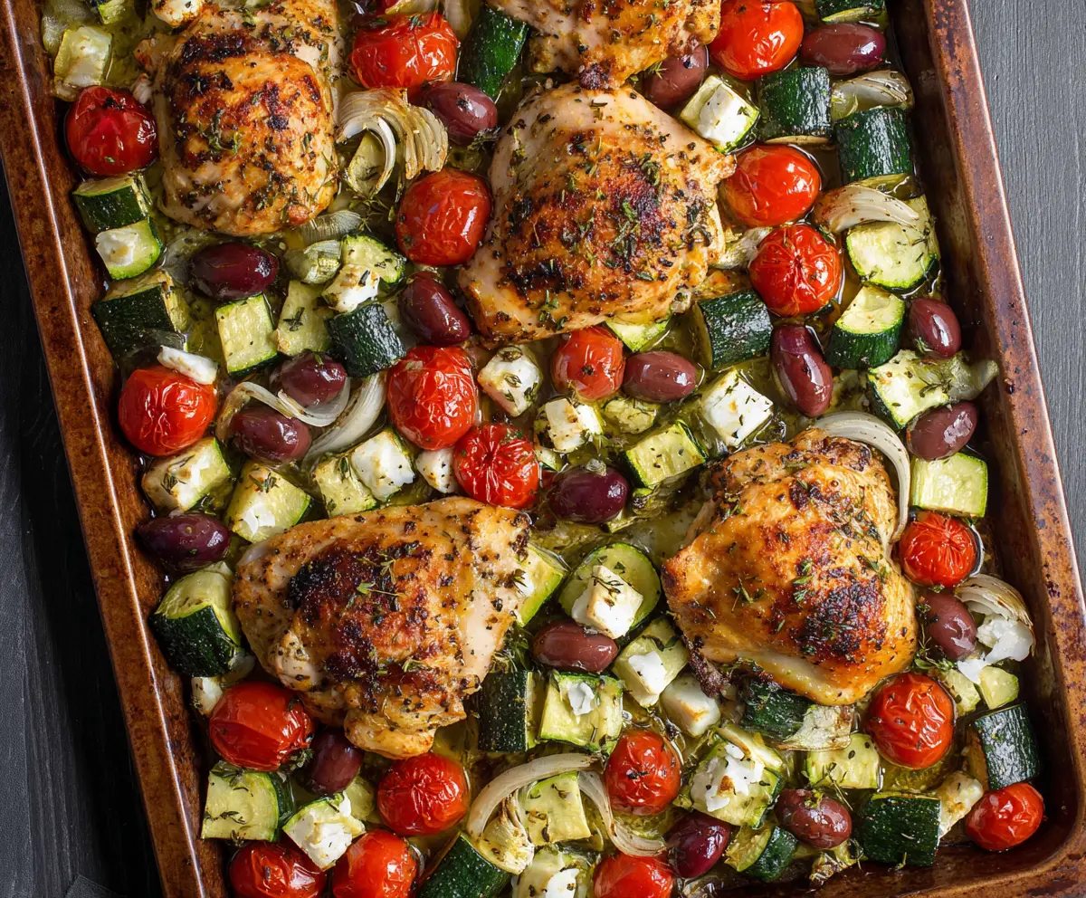 Easy Mediterranean Chicken Zucchini Bake