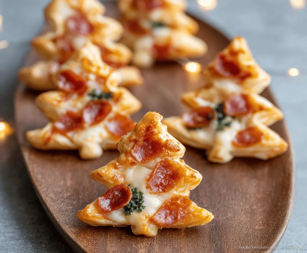 Festive Puff Pastry Christmas Tree Bites