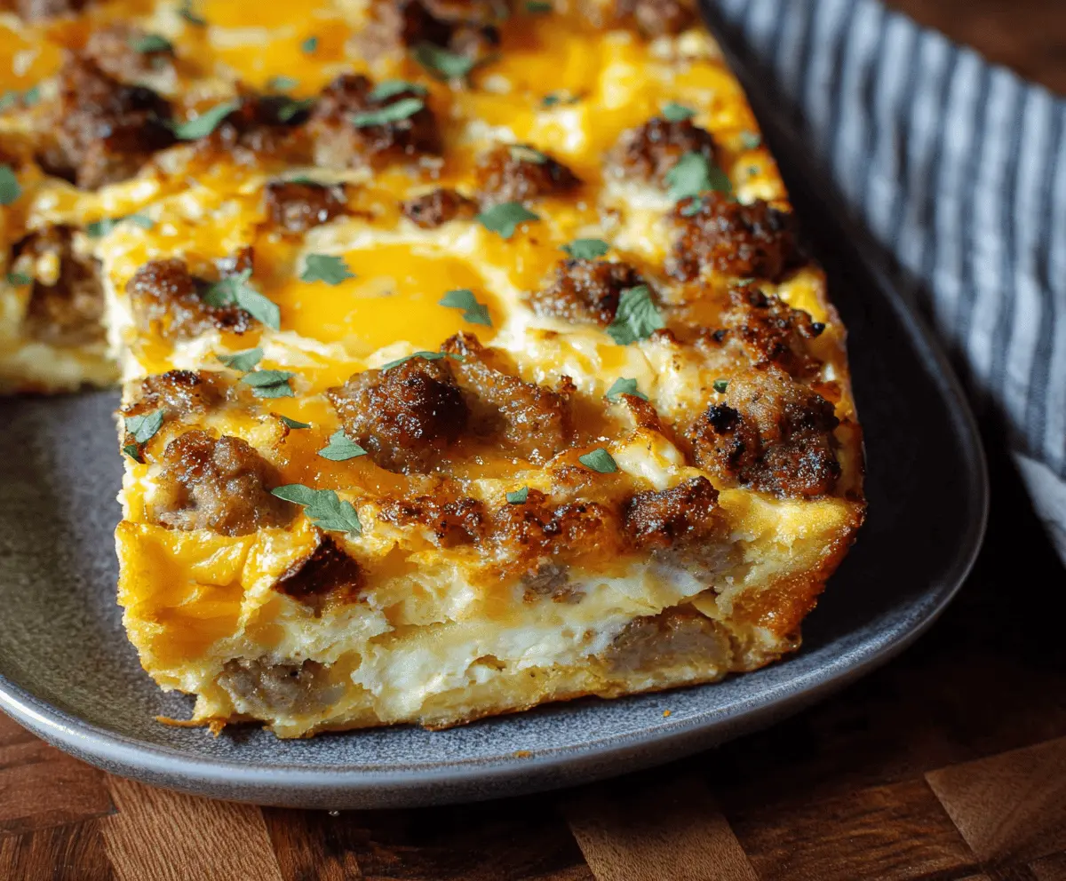 Easy Sausage Egg Casserole Recipe
