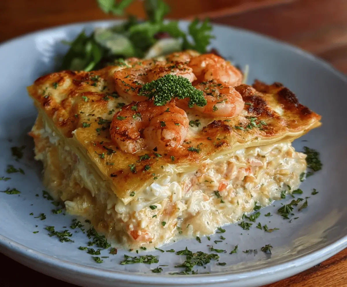 Delicious Shrimp Crab Lasagna Recipe