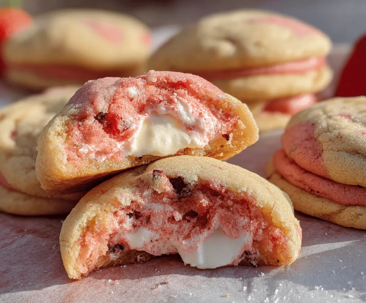 Easy Strawberry Cheesecake Cookies