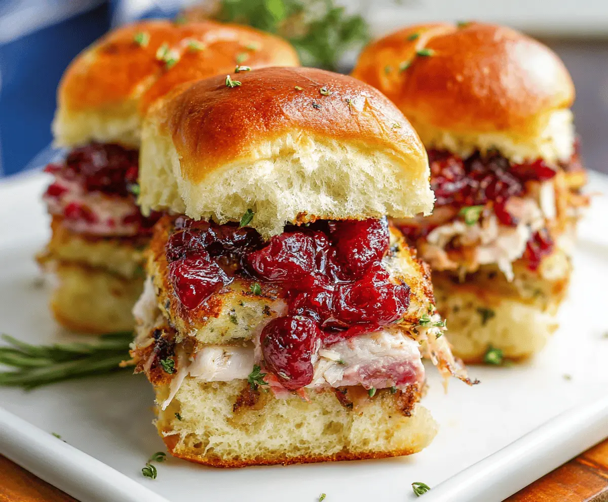Easy Turkey Cranberry Sliders
