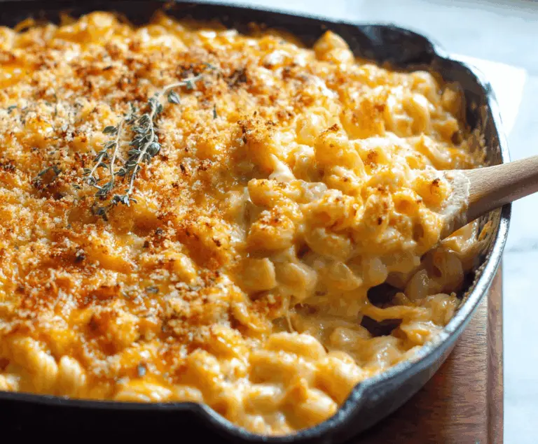 Creamy and cheesy Ultimate Mac and Cheese served in a bowl, garnished with parsley.