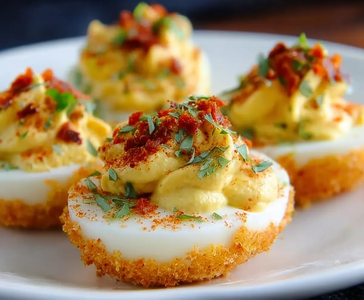 Crispy Air Fryer Deviled Eggs