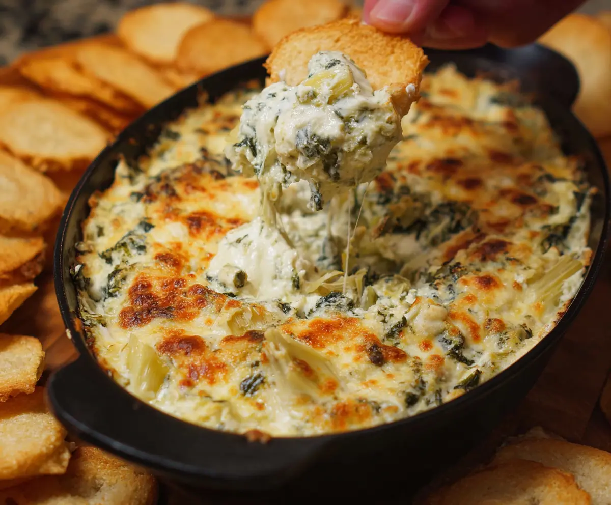 Creamy Baked Spinach Artichoke Dip