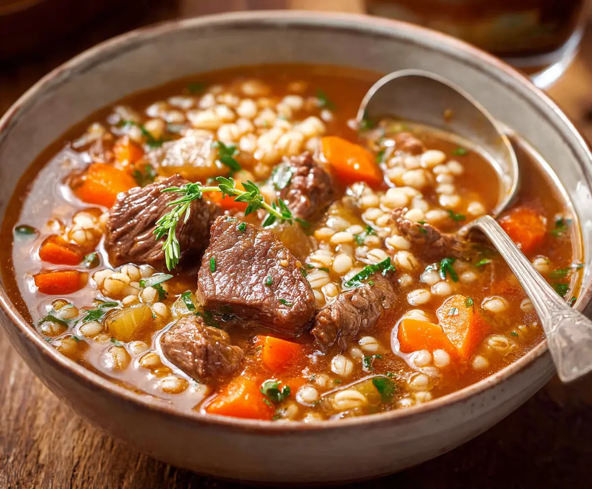 Easy Beef and Barley Soup Recipe