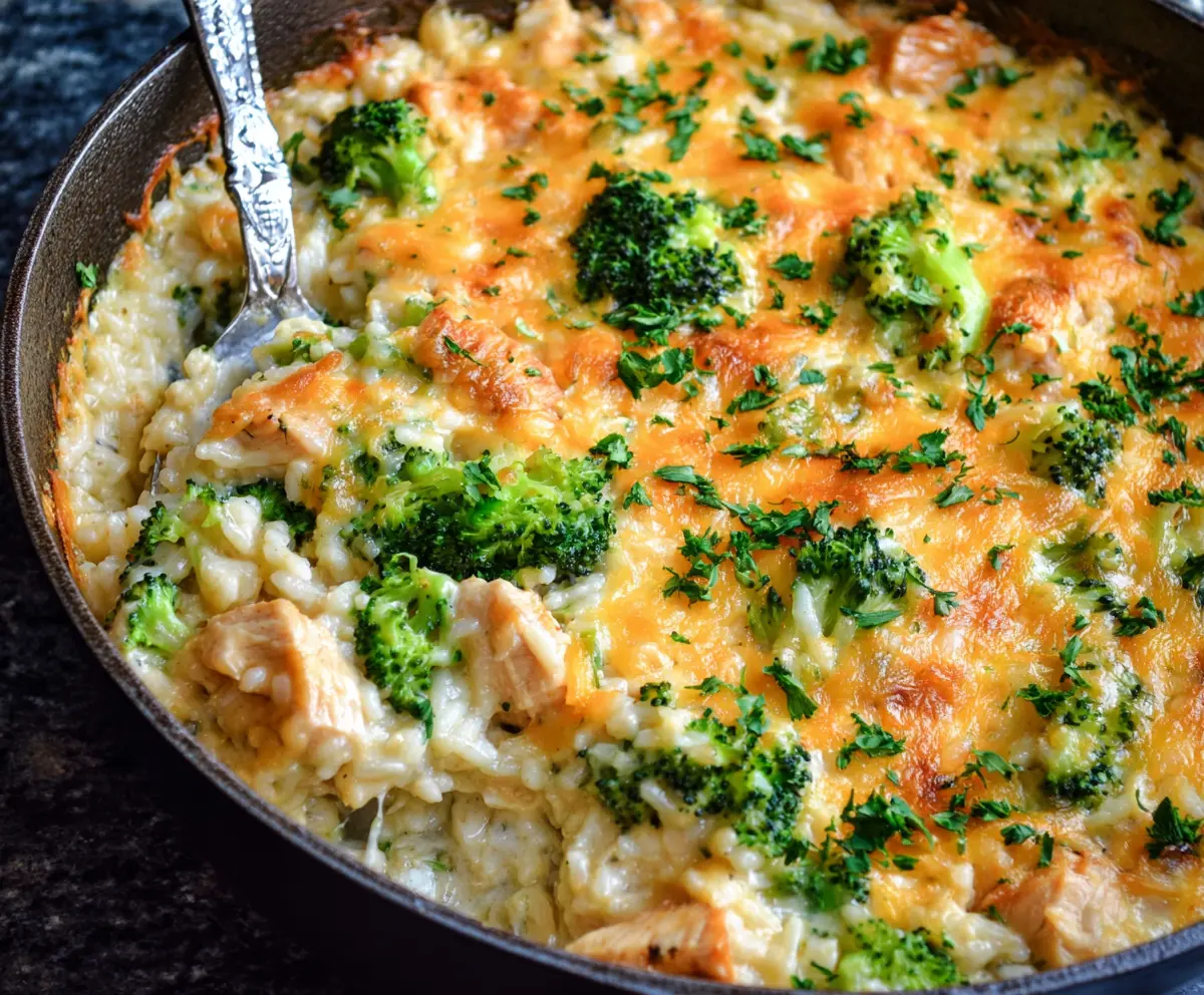 Easy Chicken Broccoli Rice Casserole