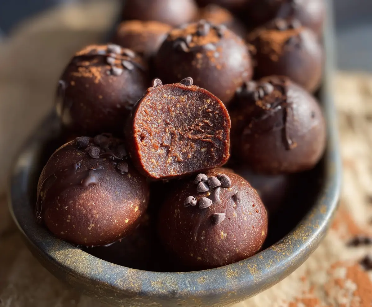 Easy Chocolate Brownie Protein Balls