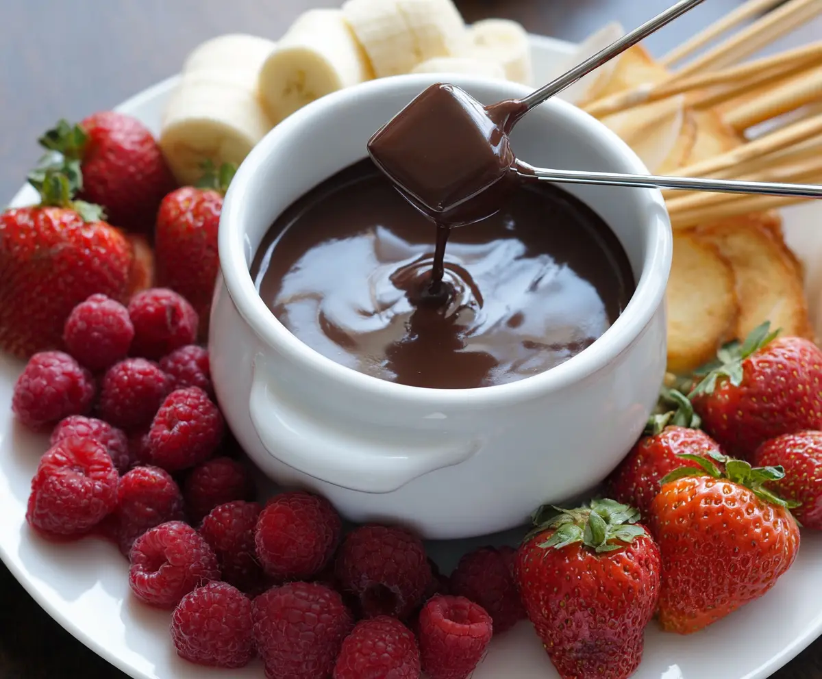 Easy Chocolate Fondue for Two