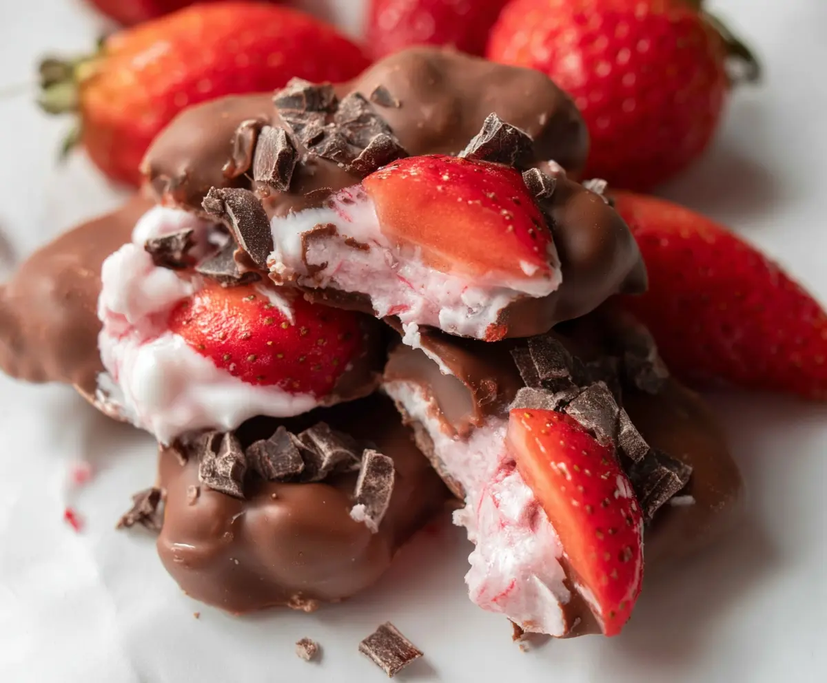 Delicious Chocolate Strawberry Yogurt Clusters
