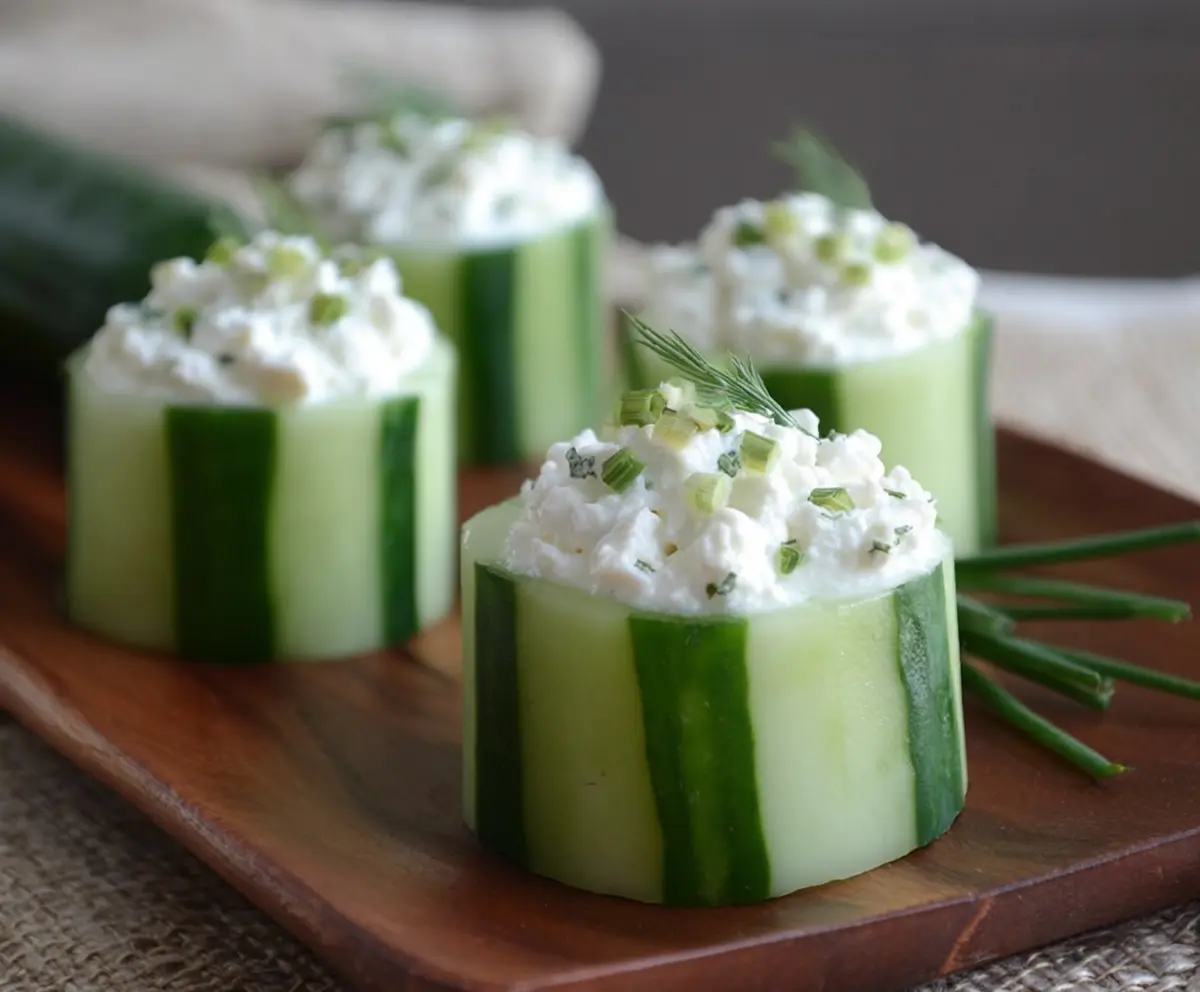 Easy Cottage Cheese Cucumber Snack Cups