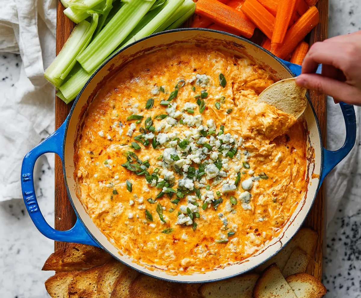 Easy Creamy Buffalo Chicken Dip