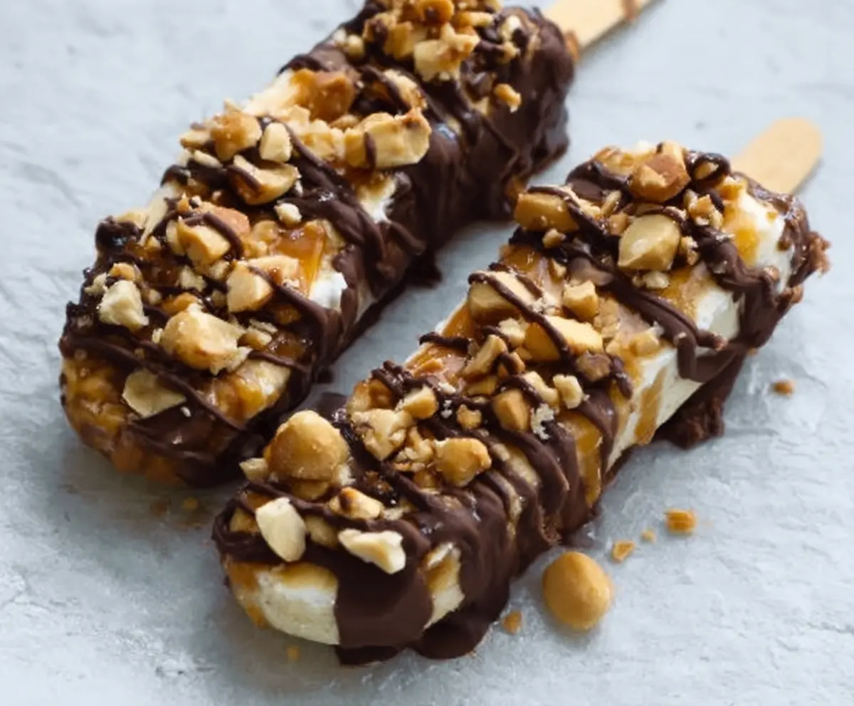 Easy Frozen Banana Snickers Treat