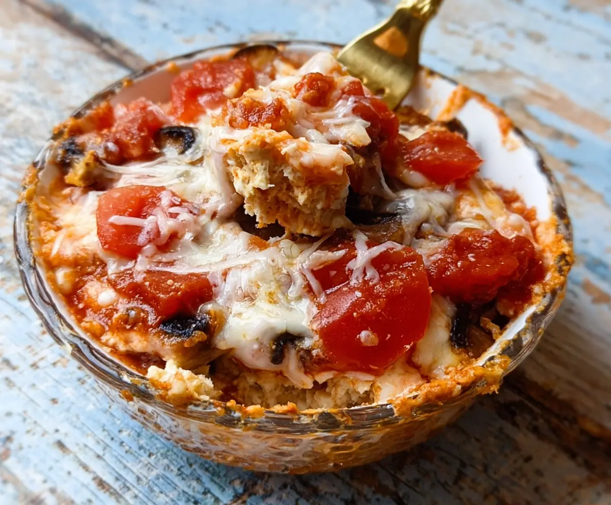 Healthy Cottage Cheese Pizza Bowl