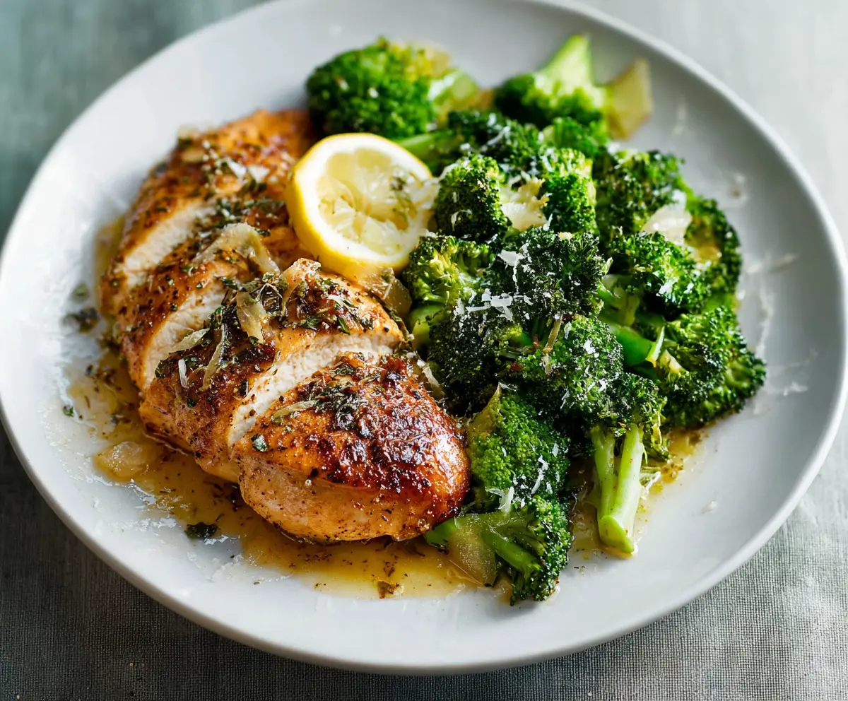Easy Lemon Garlic Chicken & Broccoli