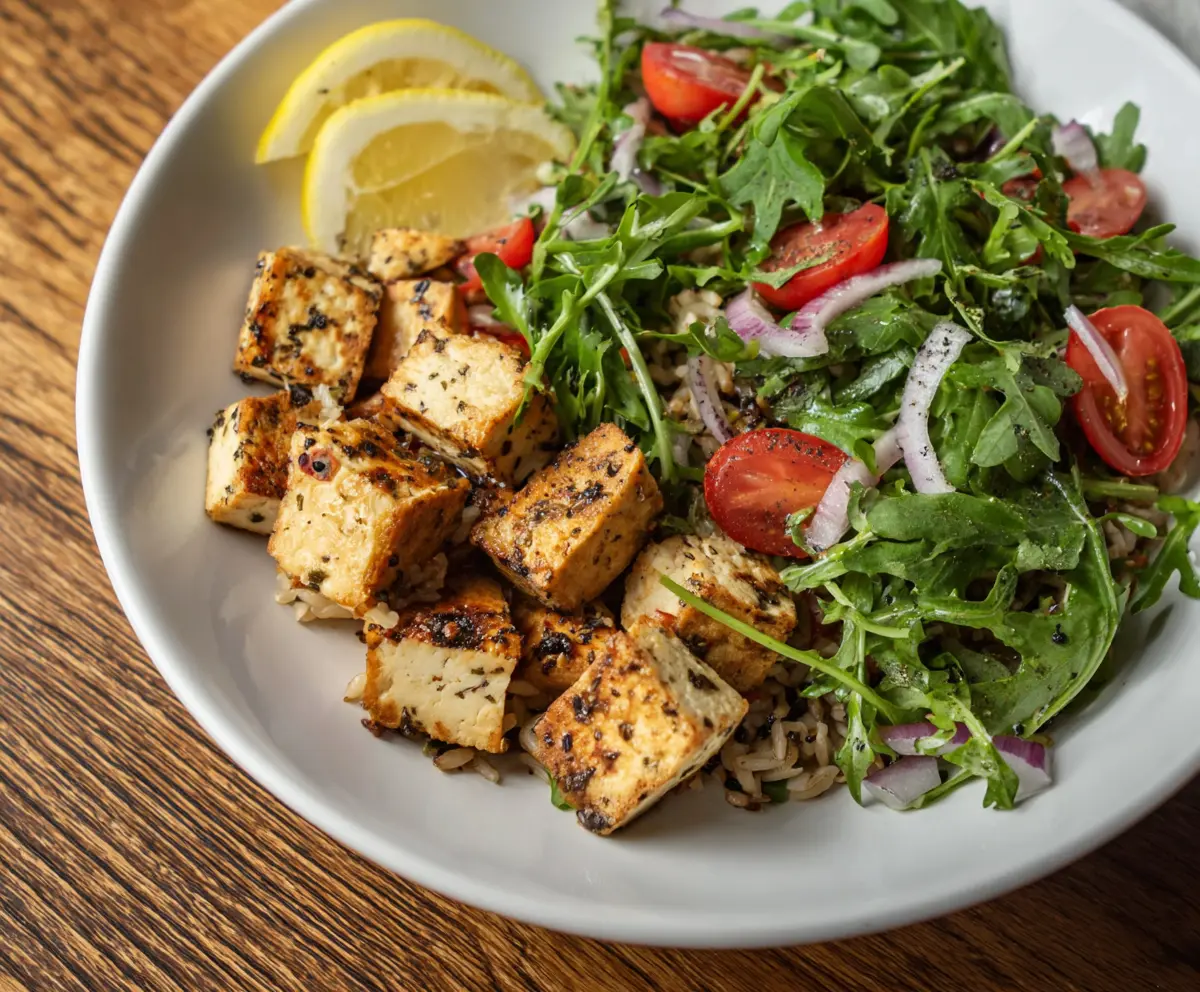 Easy Lemon-Garlic Tofu Salad