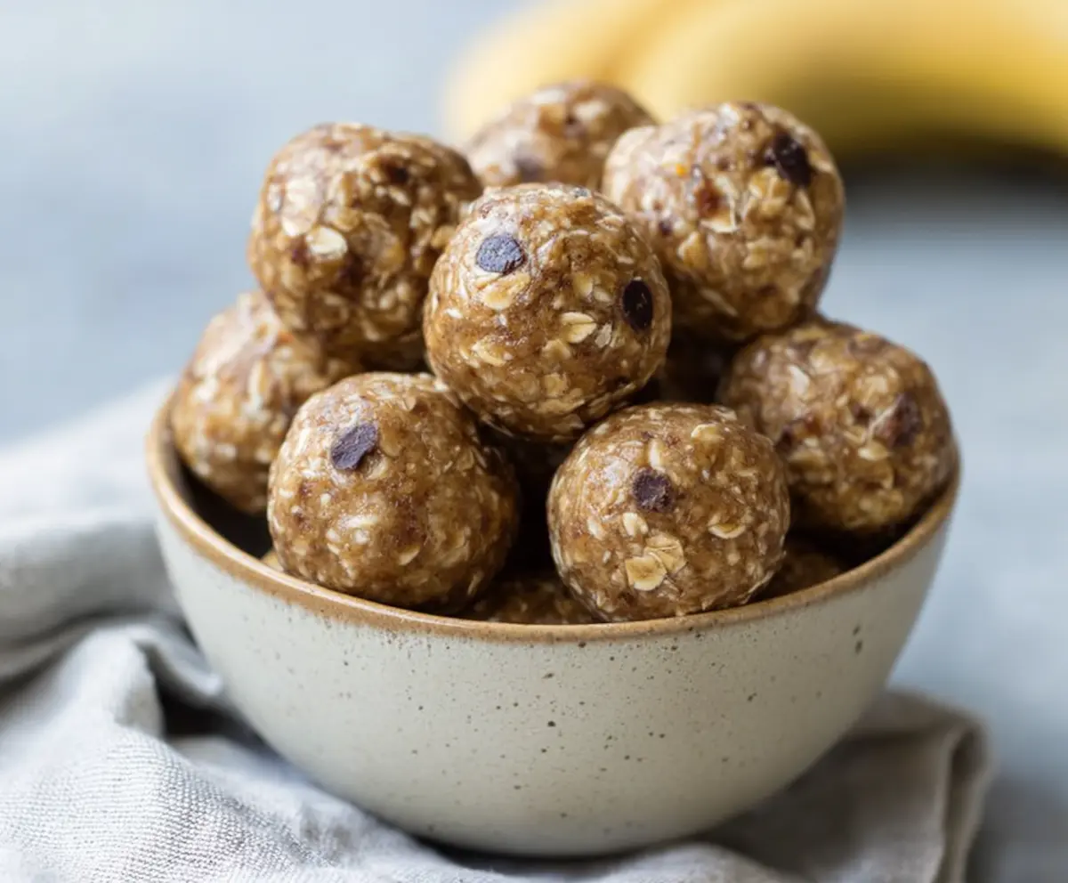 Easy Peanut Butter Banana Protein Balls