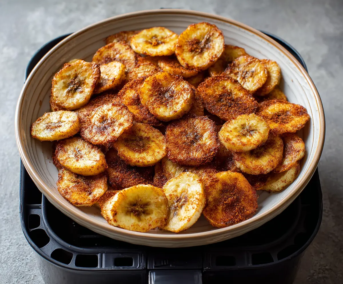 Quick Air Fryer Cinnamon Banana Chips