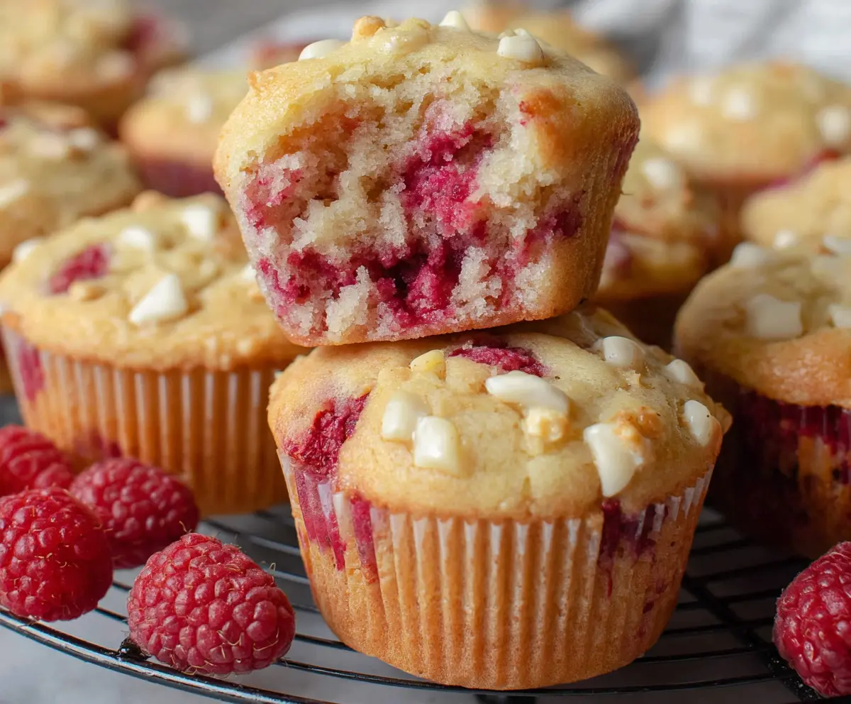 Easy Raspberry White Chocolate Muffins