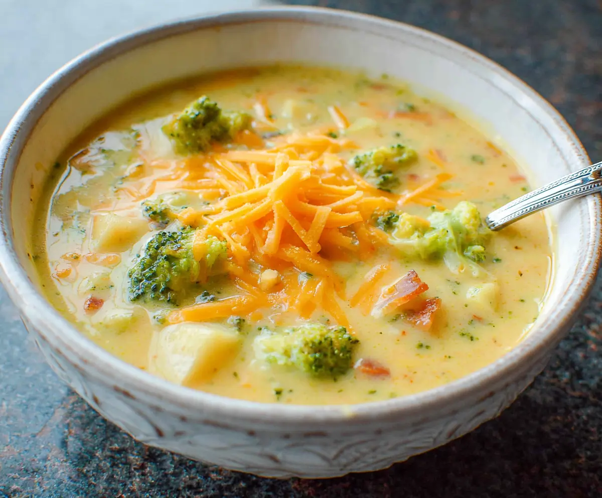 Savory Cheddar Broccoli Potato Stew