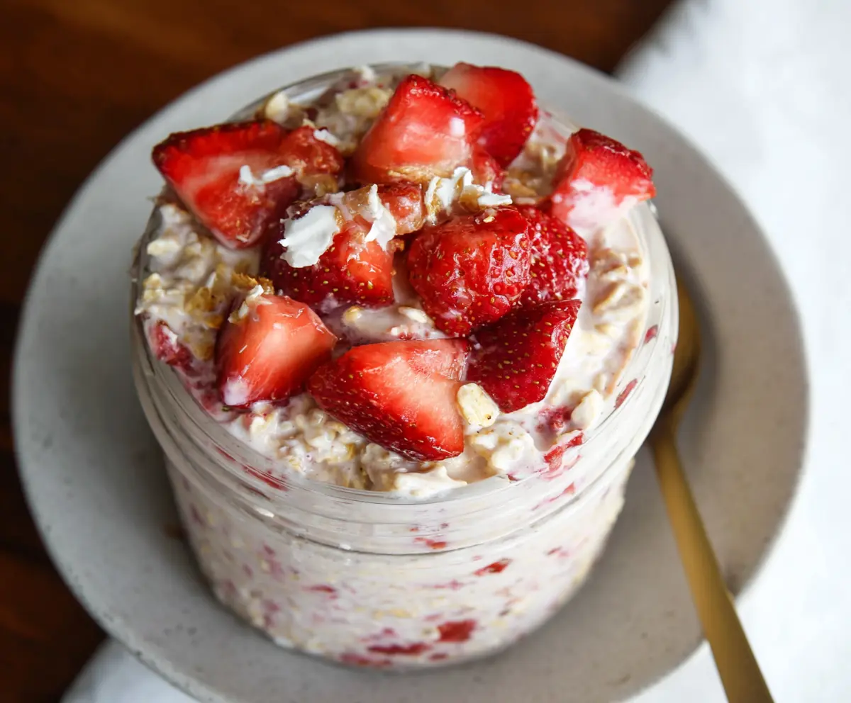 Creamy Strawberry Overnight Oats