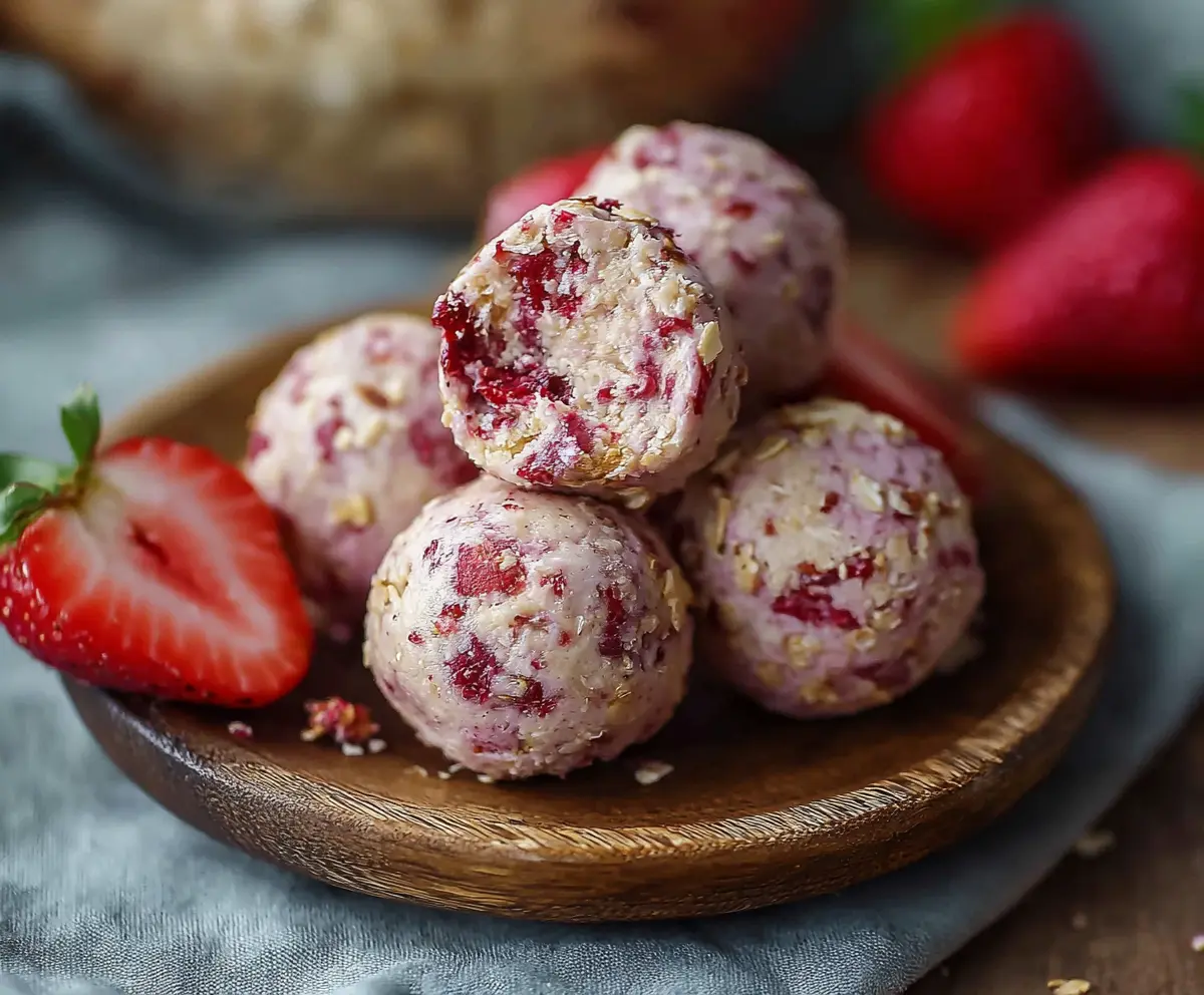 Strawberry Cheesecake Protein Balls